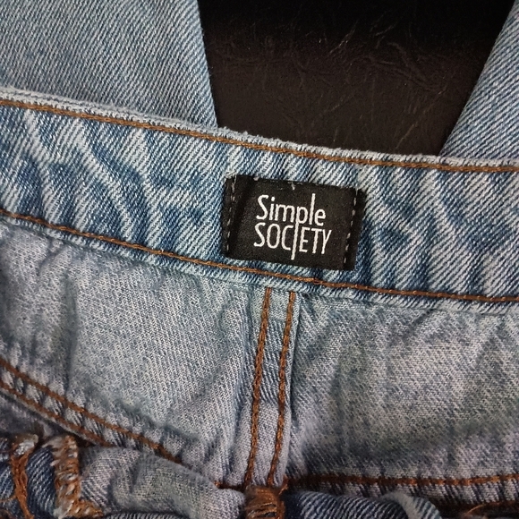 Simple Society Women's Blue Jeans with hip cut outs_9/29 - Picture 8 of 9